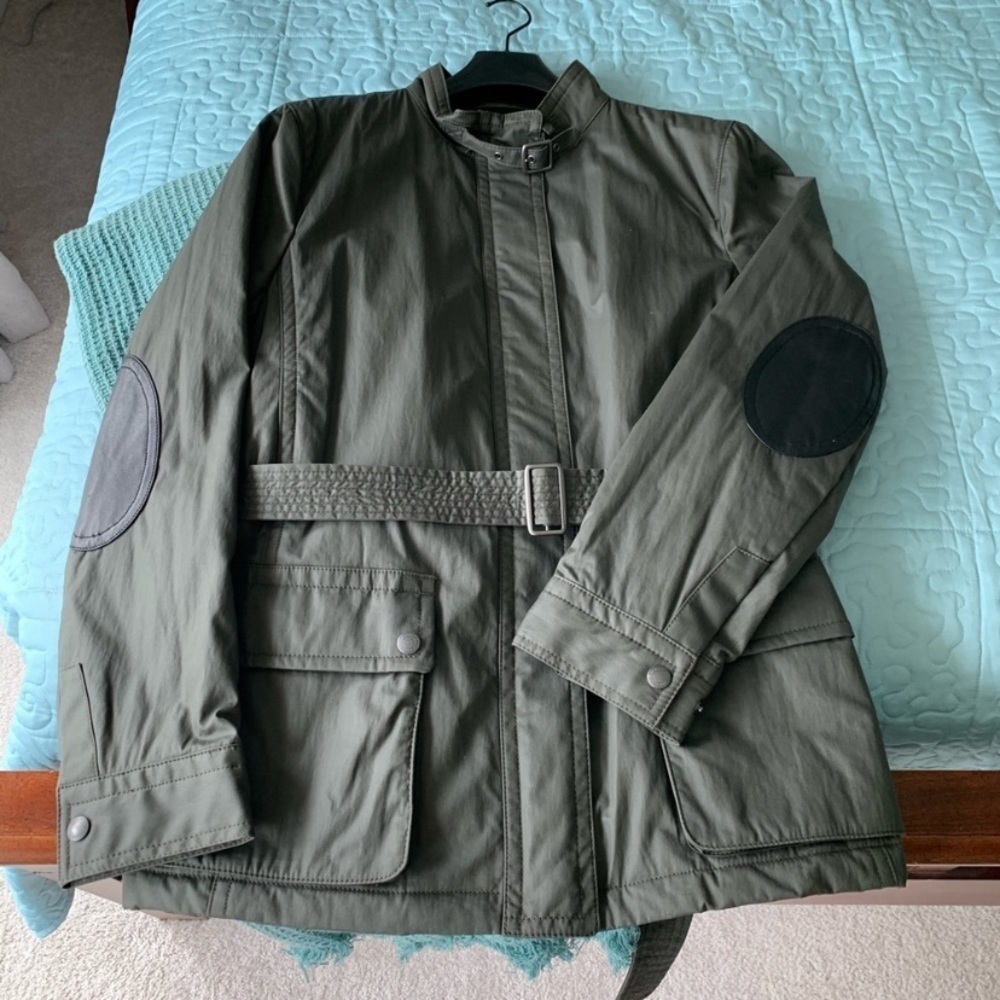 Coach Waxed Belt Hack Utility Jacket Leather Details